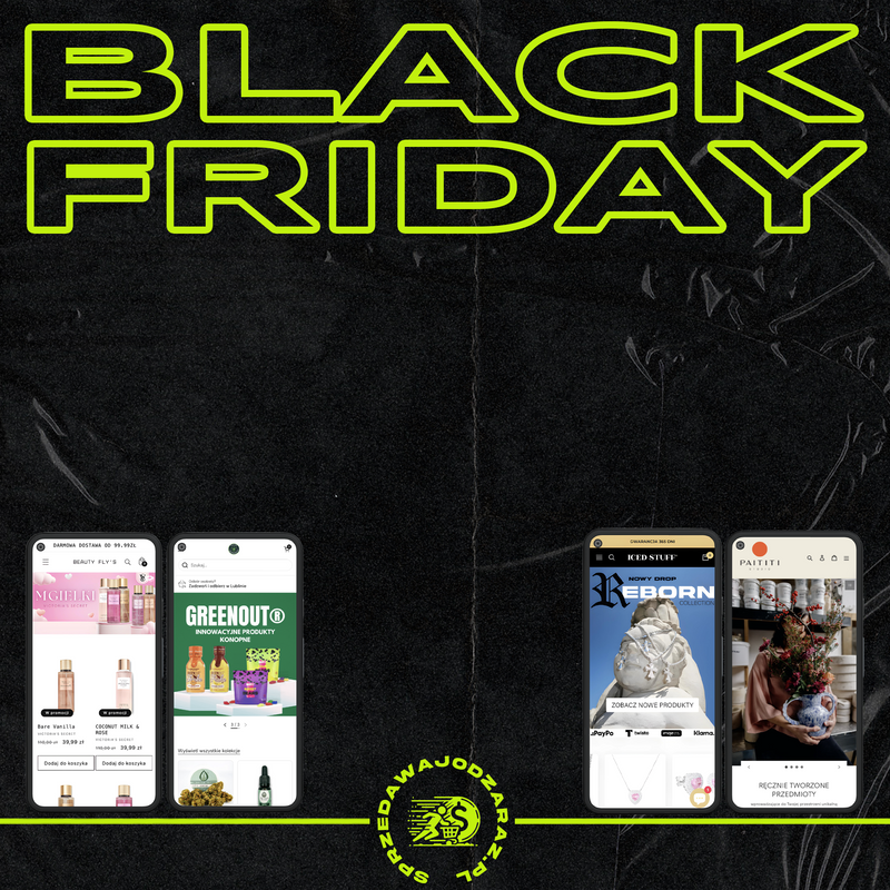 baner z okazji promocji na black friday